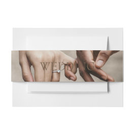 Hochzeit des Minimalistischen Fotos Einladungsbanderole