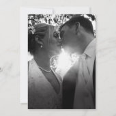 Hochzeit des Minimalistischen Fotos in Blau und We Einladung (Rückseite)