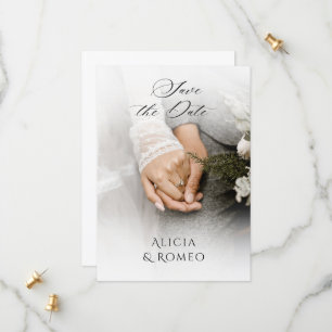 Hochzeit des Minimalistischen Fotos Save The Date