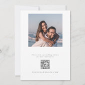 Hochzeit des Minimalistischen Kiefernwaldes im Win Save The Date (Rückseite)