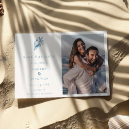 Hochzeit des Minimalistischen Seasell-Fotos an der Save The Date