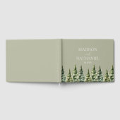 Hochzeit des Minimalistischen Winterschneewaldes Gästebuch (Voll)