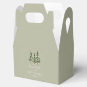 Hochzeit des Minimalistischen Winterschneewaldes Geschenkschachtel (Geöffnet)