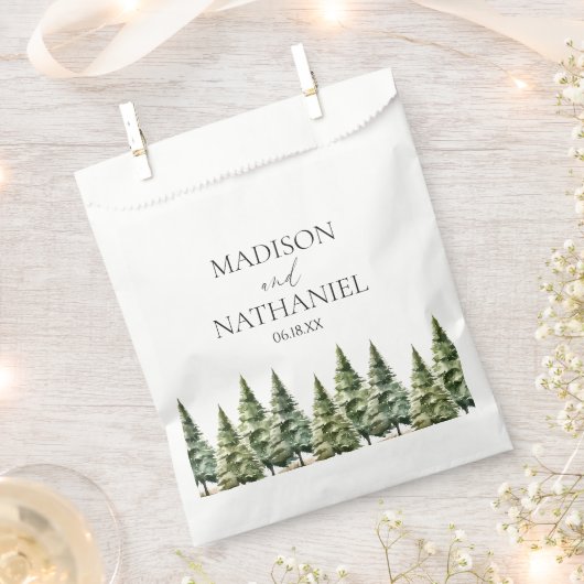 Hochzeit des Minimalistischen Winterschneewaldes Geschenktütchen (Ausgeschnitten)