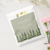 Hochzeit des Minimalistischen Winterschneewaldes Geschenktütchen (Versiegelt)