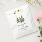 Hochzeit des Minimalistischen Winterschneewaldes Geschenktütchen (Versiegelt)