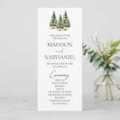 Hochzeit des Minimalistischen Winterschneewaldes Programm (Stehend Vorderseite)