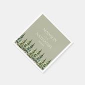 Hochzeit des Minimalistischen Winterschneewaldes Serviette (Ecke)