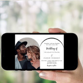 Hochzeit des modernen Fotos Einladung