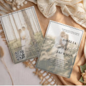 Hochzeit des modernen Fotos Einladung