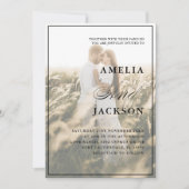 Hochzeit des modernen Fotos Einladung (Vorderseite)