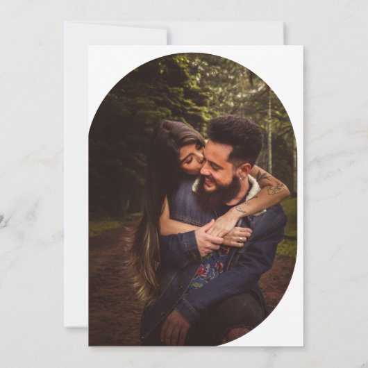 Hochzeit des modernen geometrischen Olive Green Fo Save The Date (Rückseite)