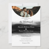 Hochzeit des modernen gewölbten Fotos Einladung (Vorderseite)