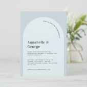 Hochzeit des modernen grafischen Fotos Save The Date (Stehend Vorderseite)