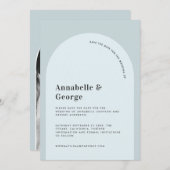 Hochzeit des modernen grafischen Fotos Save The Date (Vorne/Hinten)