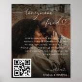 Hochzeit des modernen Heart Script Foto Honeymoon Poster (Vorne)