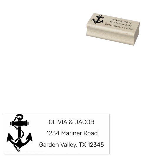 Hochzeit des Nautic Anchor-Sees Gummistempel (Stempel)