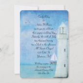 Hochzeit des Nautic White Lighthouse Einladung (Vorderseite)