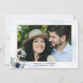 Hochzeit des Nautical Elegance Foto Anchor Save The Date (Rückseite)