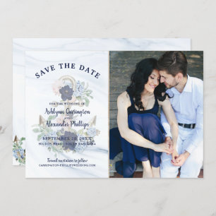 Hochzeit des Nautical Elegance Foto Anchor Save The Date