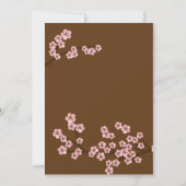 Hochzeit des Navy Blue & Pink Cherry Blossom Sprin Einladung (Rückseite)