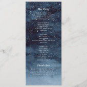 Hochzeit des Navy Blue Snowy Winter Night Wonderla Programm (Rückseite)