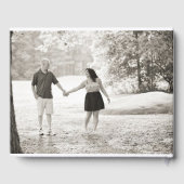 Hochzeit des Navy Blue Watercolor Nantucket Map Gästebuch (Rückseite)