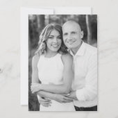 Hochzeit des Navy Modern Elegance Foto Einladung (Rückseite)