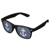 Hochzeit des Navy Nautical Sailor Anchor Moderner  Partybrille (Schrägansicht)