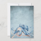 Hochzeit des Octopus Sea Life Beach Save The Date (Rückseite)