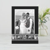 Hochzeit des Personalisierten Filmbänder-Designers Einladung (Stehend Vorderseite)