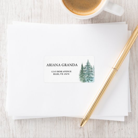 Hochzeit des Pinienwaldes Adressaufkleber (Insitu)