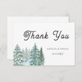 Hochzeit des Pinienwaldes Dankeskarte (Vorne/Hinten)