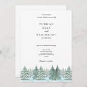 Hochzeit des Pinienwaldes Einladung (Vorne/Hinten)