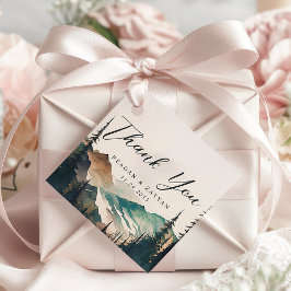 Hochzeit des Pinienwaldes im Wasser Vielen Dank Geschenkanhänger