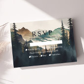 Hochzeit des Pinienwaldes im Wasserfarbengebirge - RSVP Karte