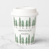 Hochzeit des Pinienwaldes Pappbecher (Rückseite)