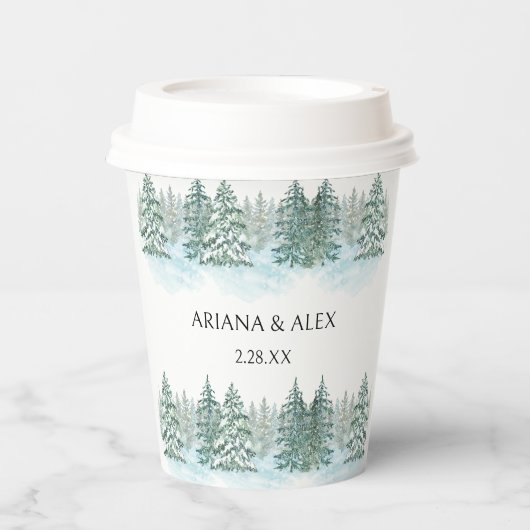 Hochzeit des Pinienwaldes Pappbecher (Vorderseite)