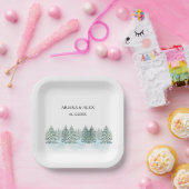 Hochzeit des Pinienwaldes Pappteller (Party)