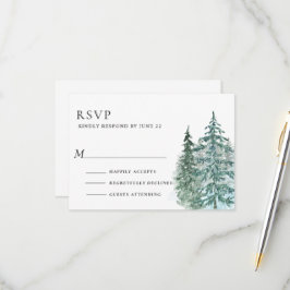 Hochzeit des Pinienwaldes RSVP Karte
