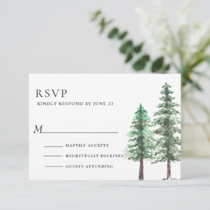 Hochzeit des Pinienwaldes RSVP Karte