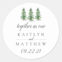 Hochzeit des Pinienwalds im Wasserfarbenwald rette