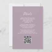 Hochzeit des QR-Codes von Navy Blue Silver Agate Einladung (Rückseite)