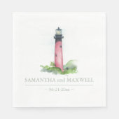 Hochzeit des Red Lighthouse Beach Serviette (Vorderseite)