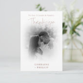 Hochzeit des romanischen Fotos Dankeskarte (Stehend Vorderseite)