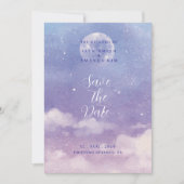 Hochzeit des römischen Mondschein Wasserfarbe Datu Einladung (Vorderseite)