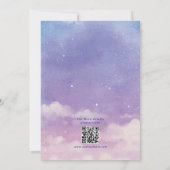 Hochzeit des römischen Mondschein Wasserfarbe Datu Einladung (Rückseite)