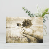 Hochzeit des rustikalen Land Straßen-Westerns im Einladung (Stehend Vorderseite)