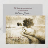 Hochzeit des rustikalen Land Straßen-Westerns im Einladung (Vorne/Hinten)