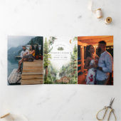 Hochzeit des Rustikalen Waldes | SAVE THE DATE Dreifach Gefaltete Einladung (Innenseite)